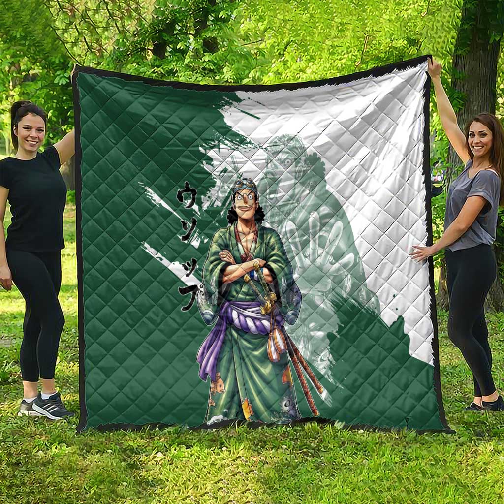 Usopp Wano Samurai Edition Quilt Traditional Japanese Kimono Style
