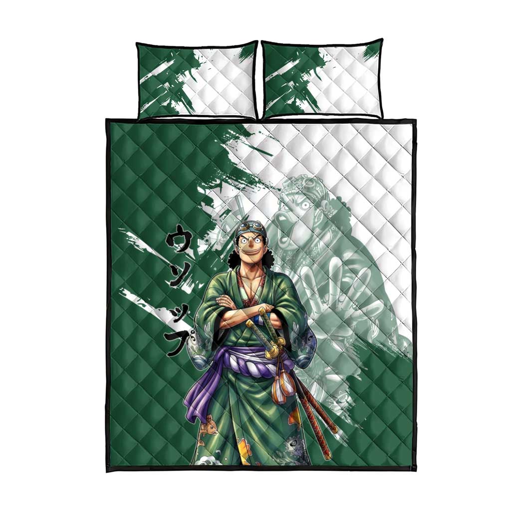 Usopp Wano Samurai Edition Quilt Bed Set Traditional Japanese Kimono Style