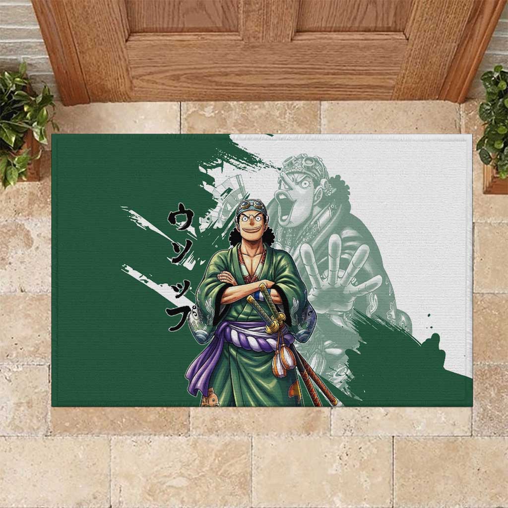 Usopp Wano Samurai Edition Rubber Doormat Traditional Japanese Kimono Style