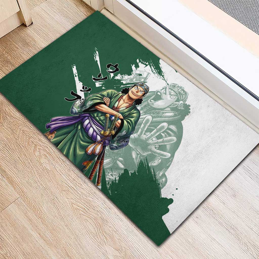 Usopp Wano Samurai Edition Rubber Doormat Traditional Japanese Kimono Style