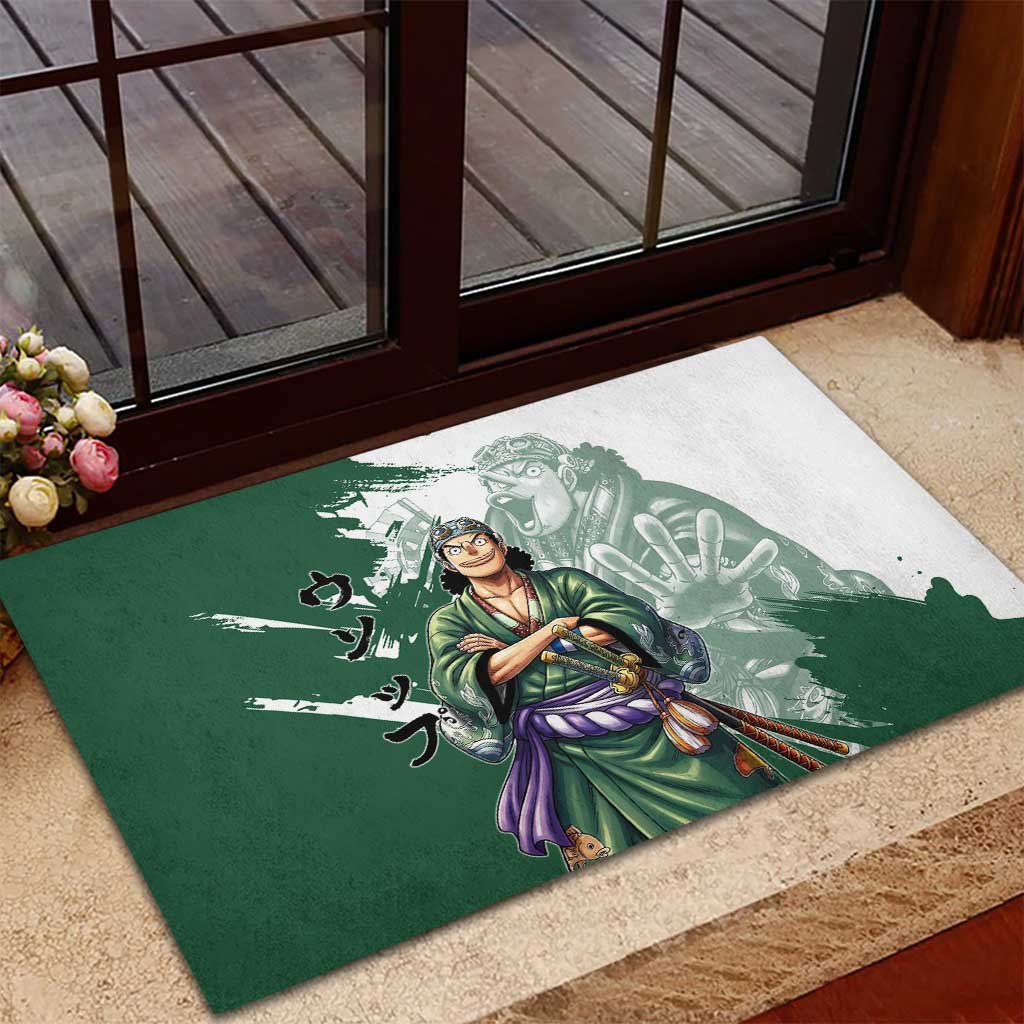 Usopp Wano Samurai Edition Rubber Doormat Traditional Japanese Kimono Style