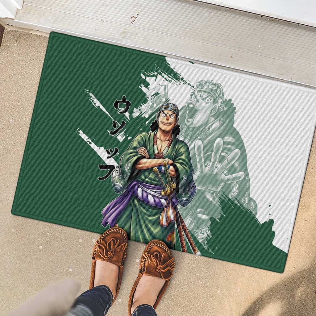 Usopp Wano Samurai Edition Rubber Doormat Traditional Japanese Kimono Style