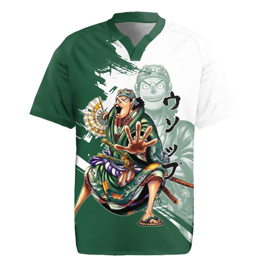 Usopp Wano Samurai Edition Rugby Jersey Traditional Japanese Kimono Style