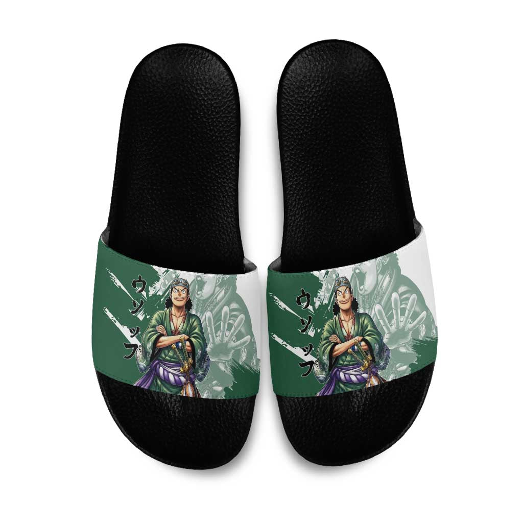 Usopp Wano Samurai Edition Slide Sandals Traditional Japanese Kimono Style