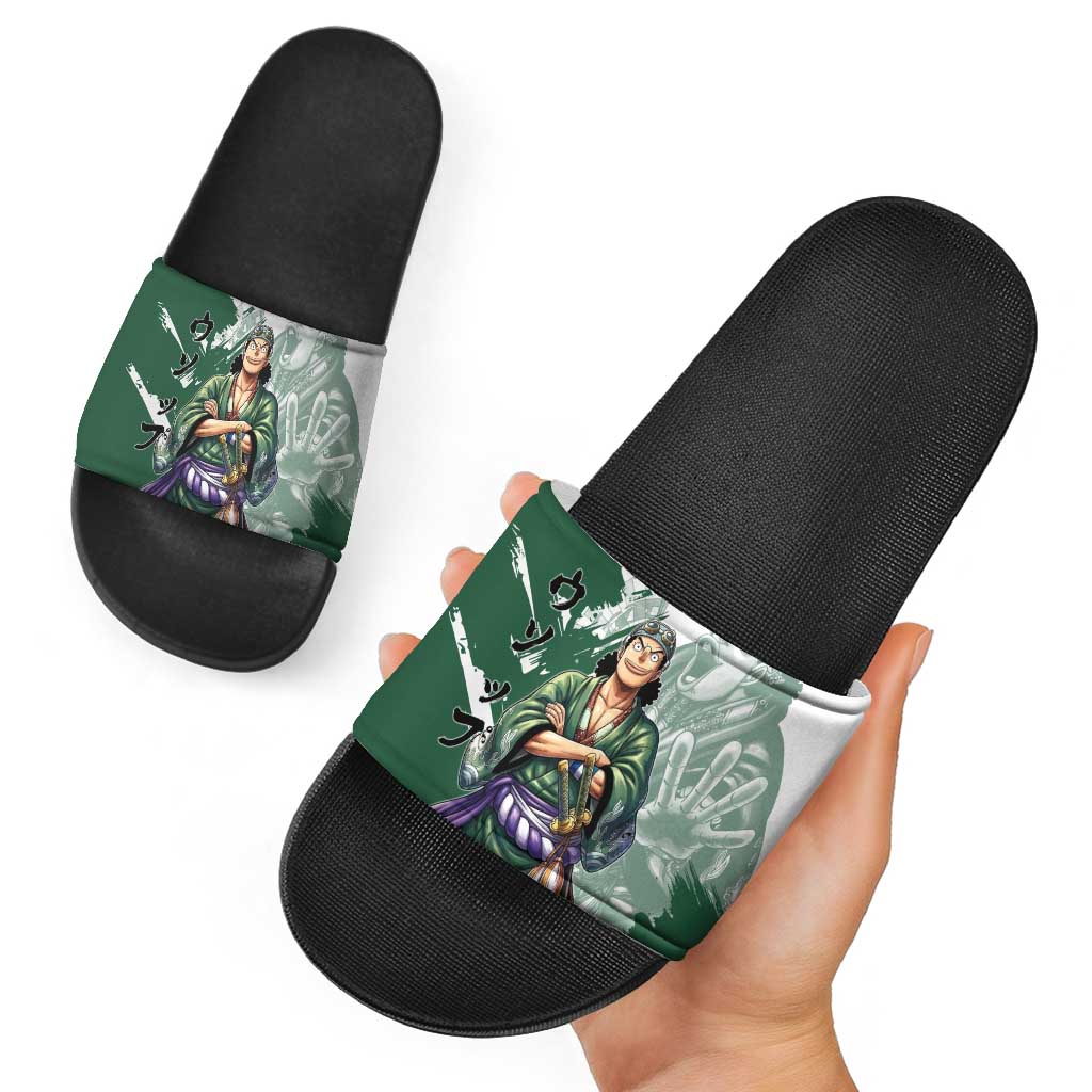 Usopp Wano Samurai Edition Slide Sandals Traditional Japanese Kimono Style