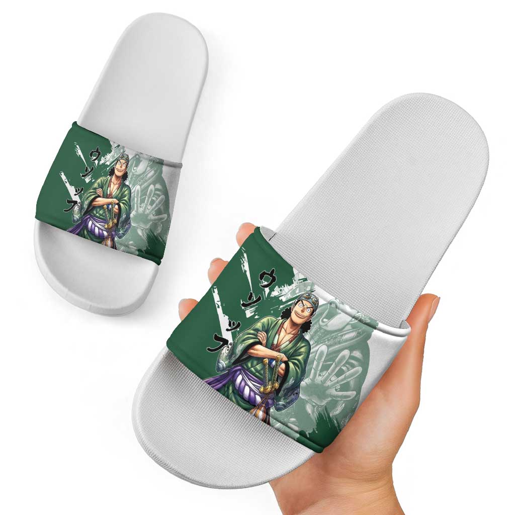 Usopp Wano Samurai Edition Slide Sandals Traditional Japanese Kimono Style