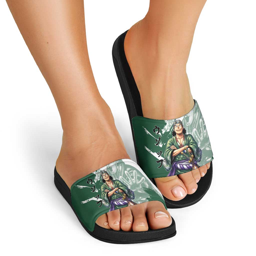 Usopp Wano Samurai Edition Slide Sandals Traditional Japanese Kimono Style