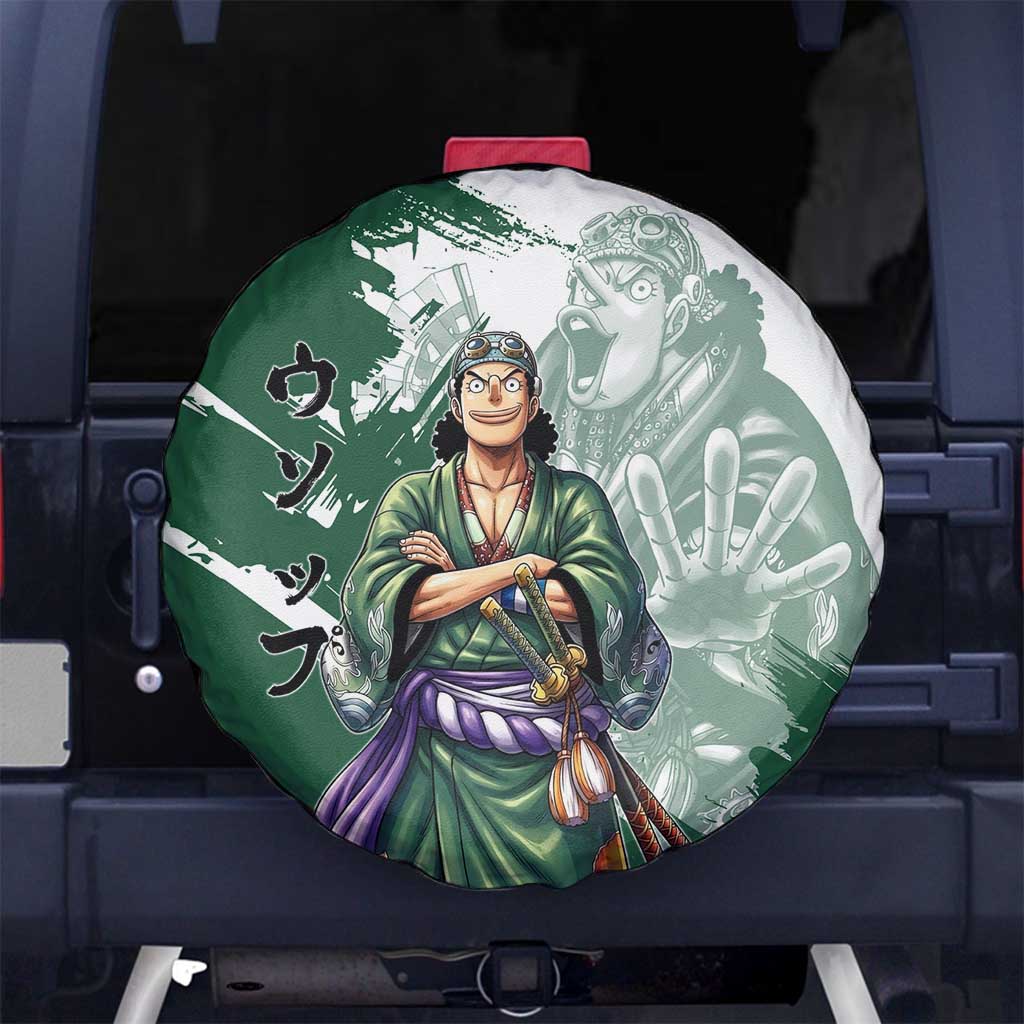 Usopp Wano Samurai Edition Spare Tire Cover Traditional Japanese Kimono Style