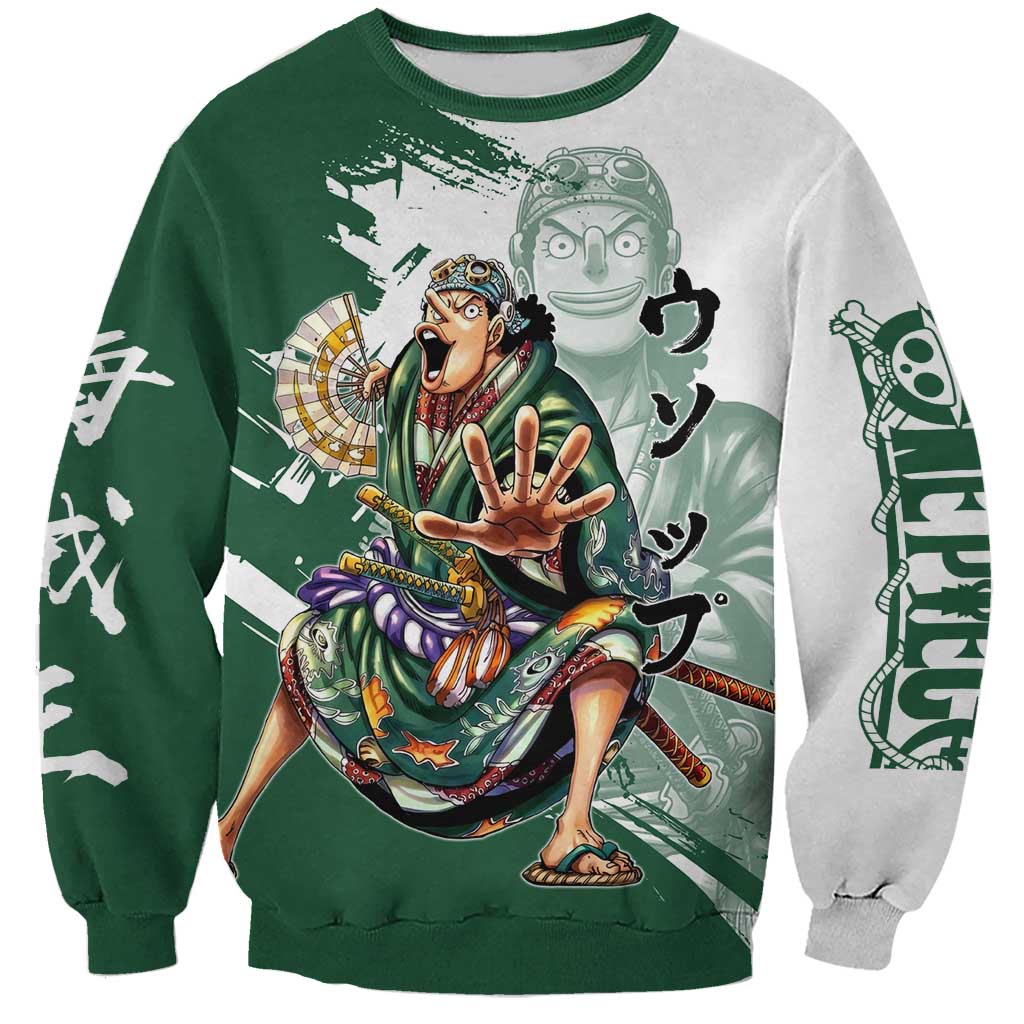 Usopp Wano Samurai Edition Sweatshirt Traditional Japanese Kimono Style