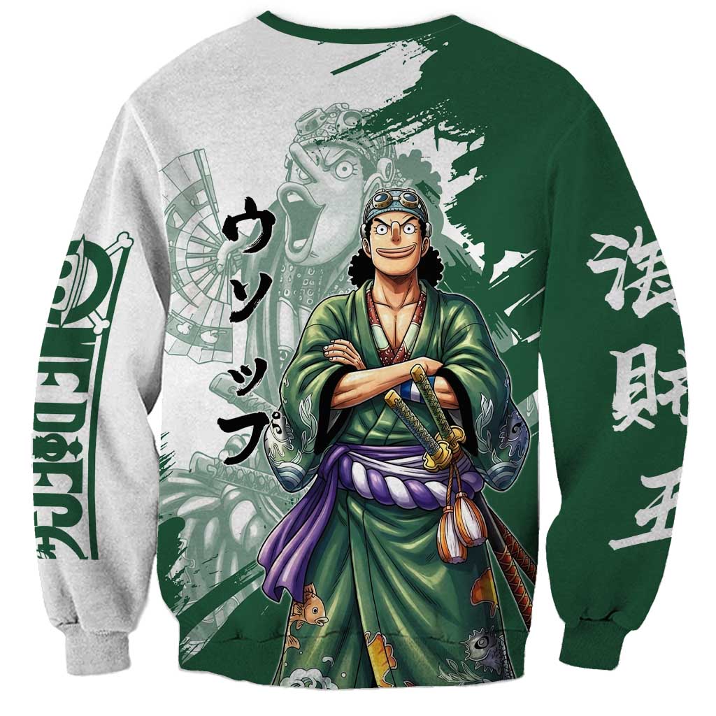 Usopp Wano Samurai Edition Sweatshirt Traditional Japanese Kimono Style