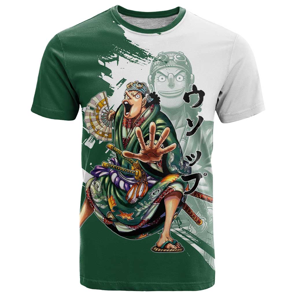 Usopp Wano Samurai Edition T Shirt Traditional Japanese Kimono Style