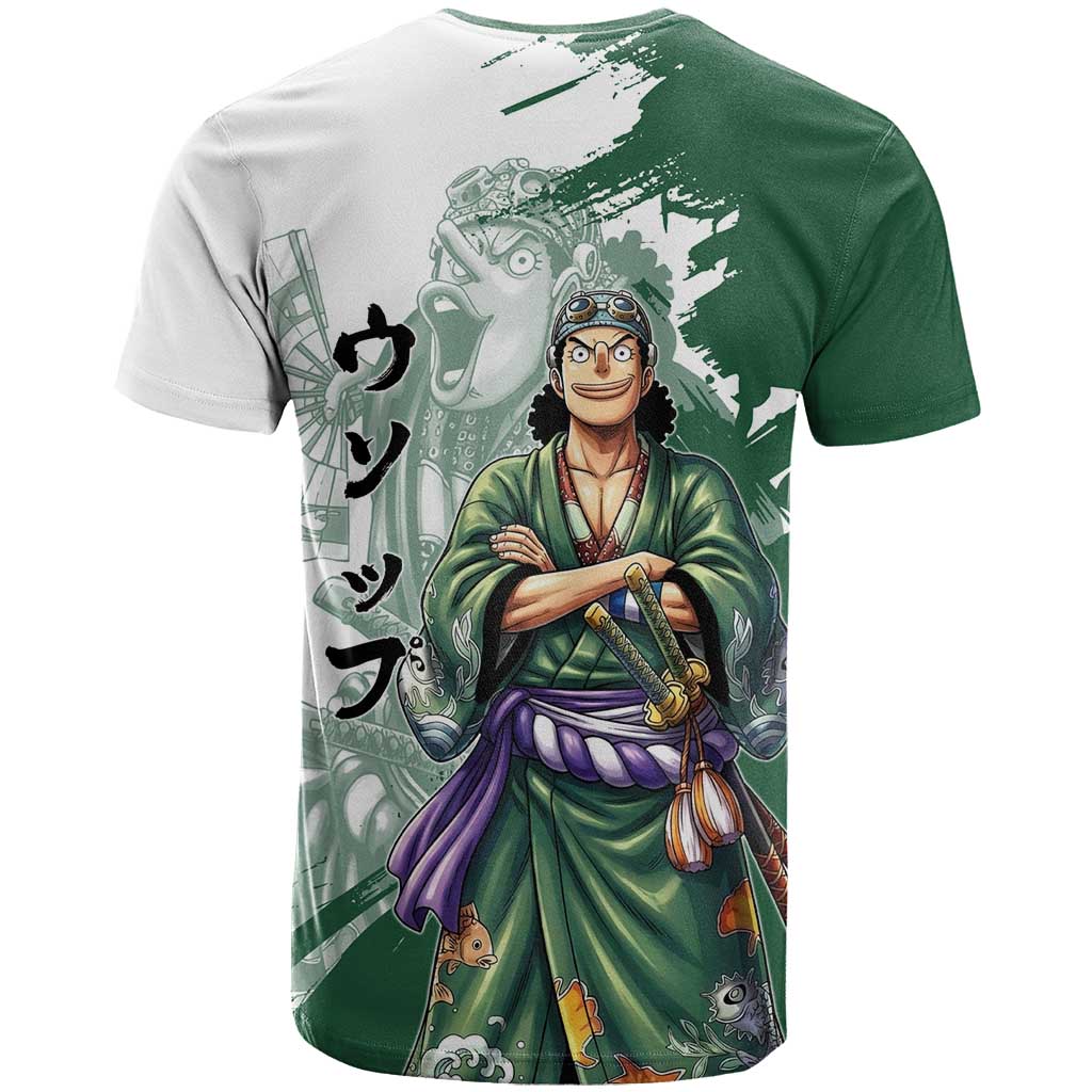 Usopp Wano Samurai Edition T Shirt Traditional Japanese Kimono Style
