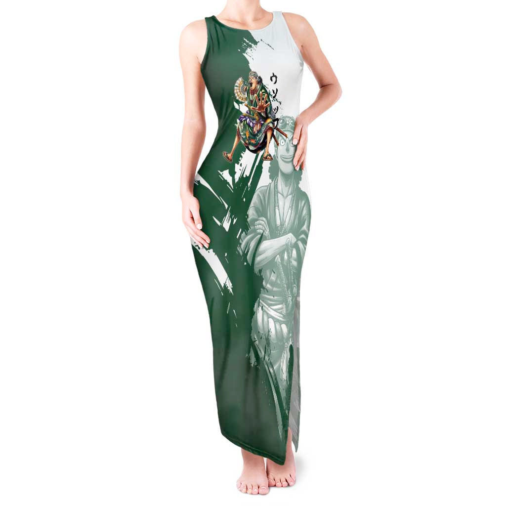 Usopp Wano Samurai Edition Tank Maxi Dress Traditional Japanese Kimono Style