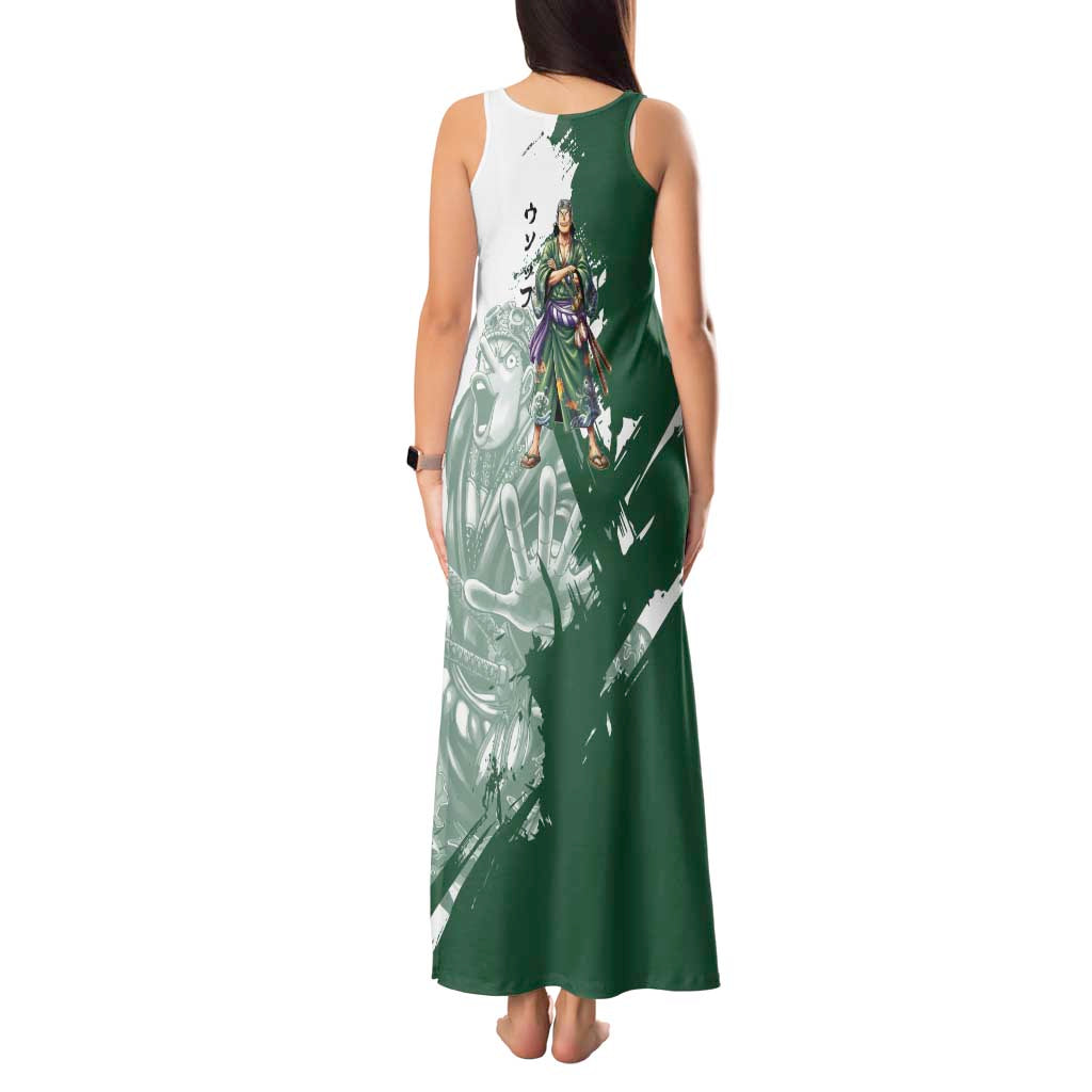 Usopp Wano Samurai Edition Tank Maxi Dress Traditional Japanese Kimono Style