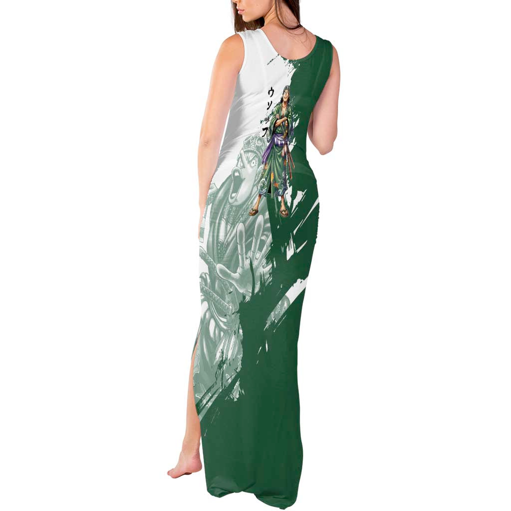 Usopp Wano Samurai Edition Tank Maxi Dress Traditional Japanese Kimono Style