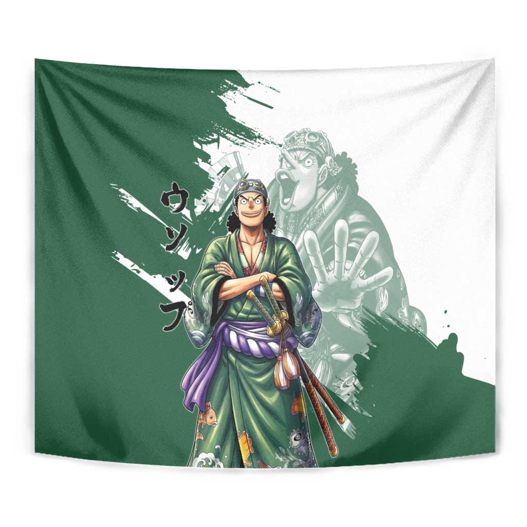Usopp Wano Samurai Edition Tapestry Traditional Japanese Kimono Style