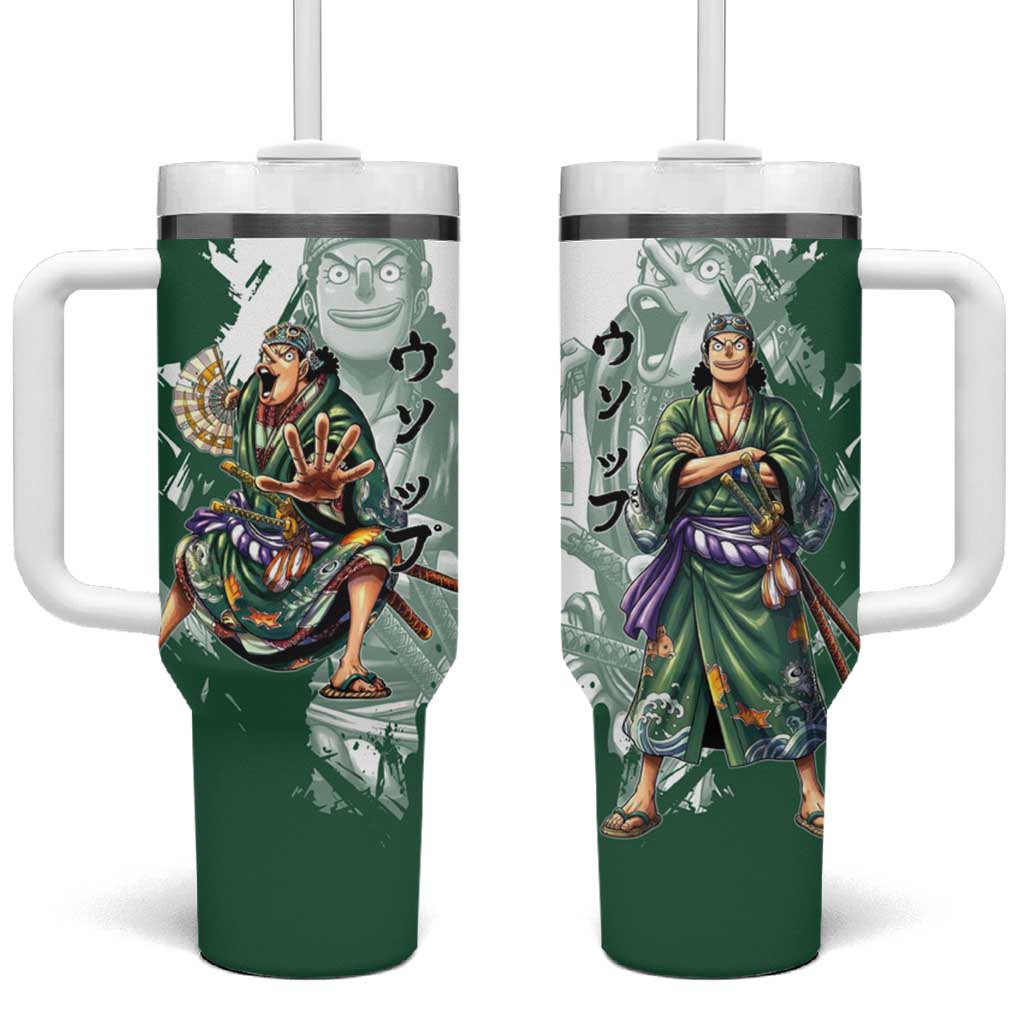 Usopp Wano Samurai Edition Tumbler With Handle Traditional Japanese Kimono Style