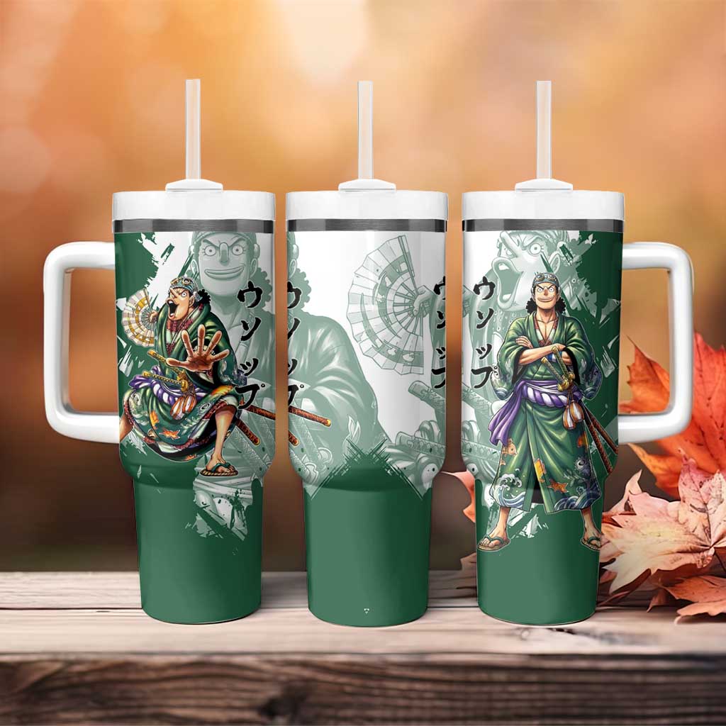 Usopp Wano Samurai Edition Tumbler With Handle Traditional Japanese Kimono Style