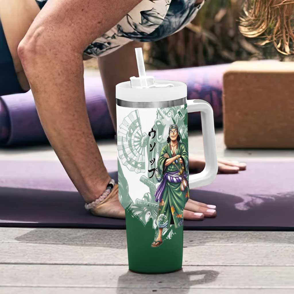 Usopp Wano Samurai Edition Tumbler With Handle Traditional Japanese Kimono Style