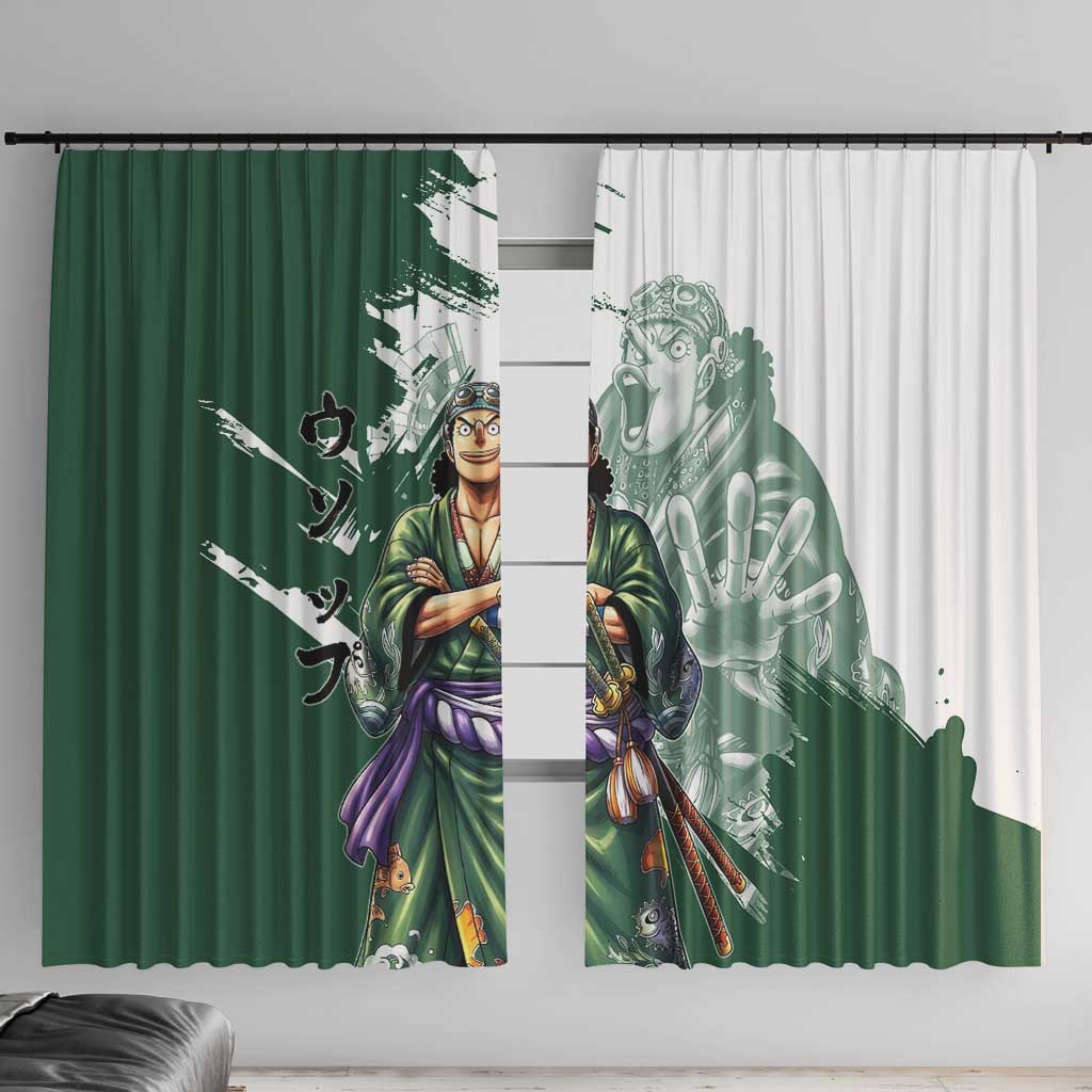 Usopp Wano Samurai Edition Window Curtain Traditional Japanese Kimono Style