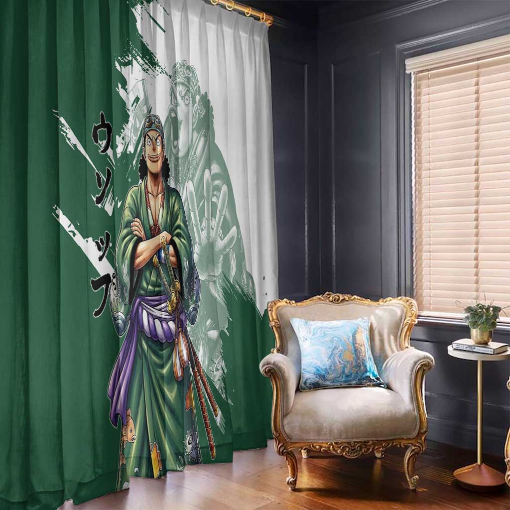 Usopp Wano Samurai Edition Window Curtain Traditional Japanese Kimono Style