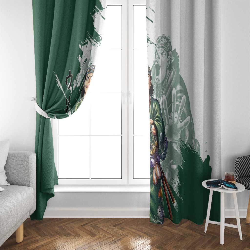 Usopp Wano Samurai Edition Window Curtain Traditional Japanese Kimono Style