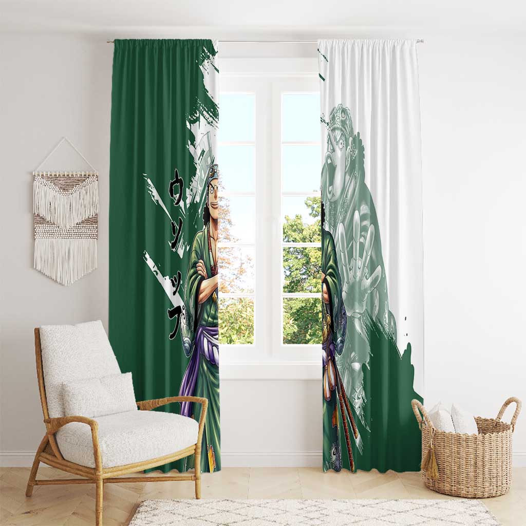Usopp Wano Samurai Edition Window Curtain Traditional Japanese Kimono Style