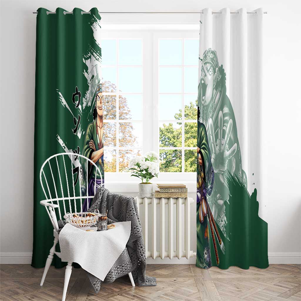 Usopp Wano Samurai Edition Window Curtain Traditional Japanese Kimono Style