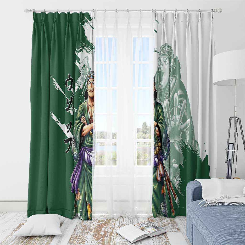 Usopp Wano Samurai Edition Window Curtain Traditional Japanese Kimono Style