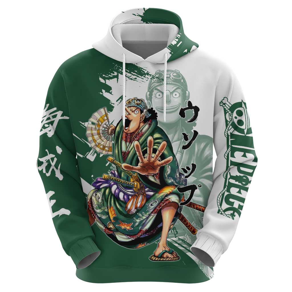 Usopp Wano Samurai Edition Zip Hoodie Traditional Japanese Kimono Style