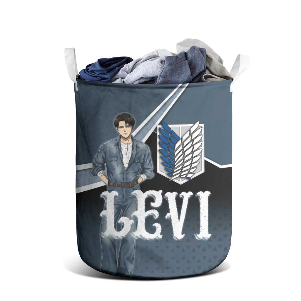 Levi Attack on Titan Laundry Basket Anime Denim Illustration