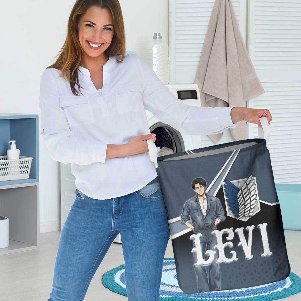 Levi Attack on Titan Laundry Basket Anime Denim Illustration