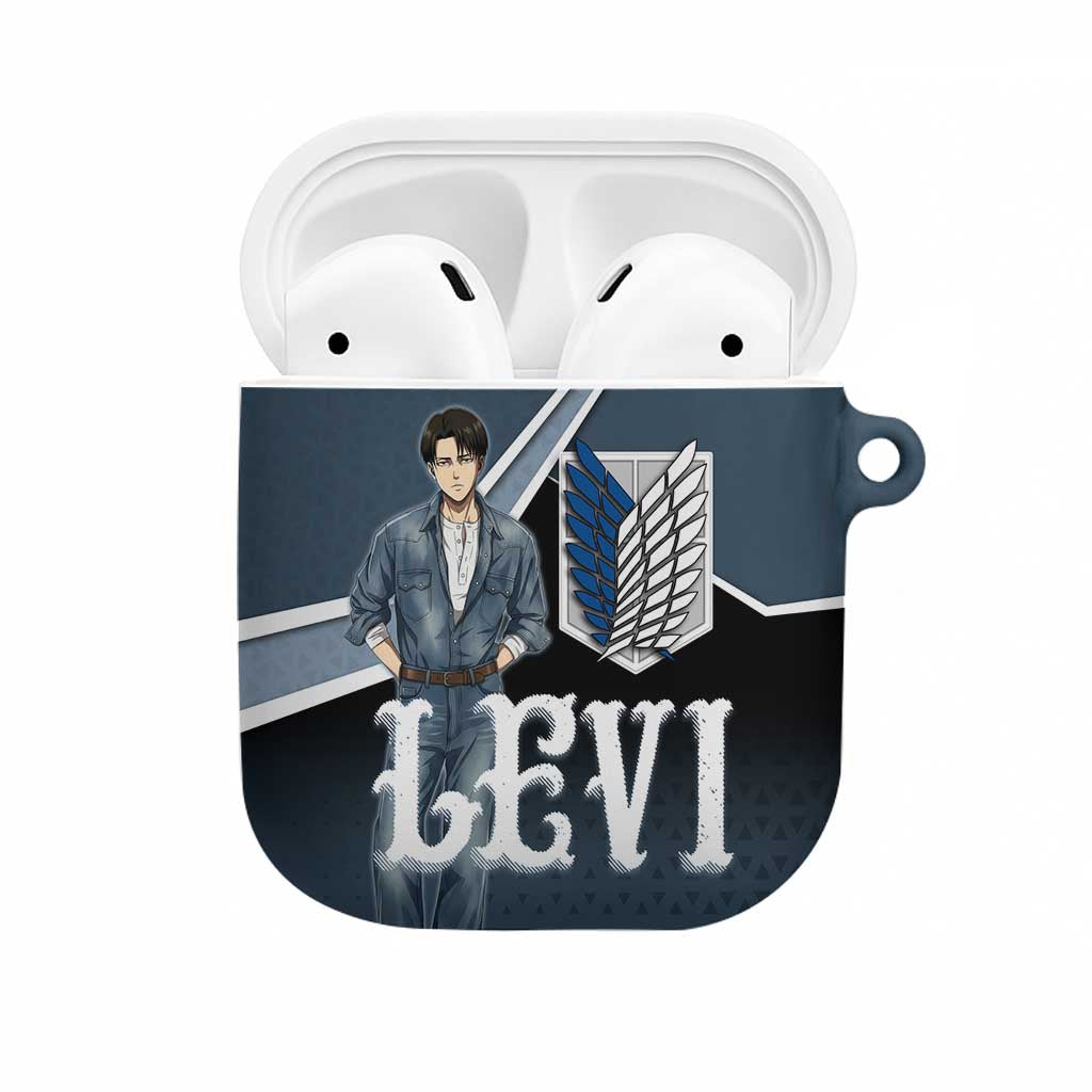 Levi Attack on Titan AirPods Case Anime Denim Illustration