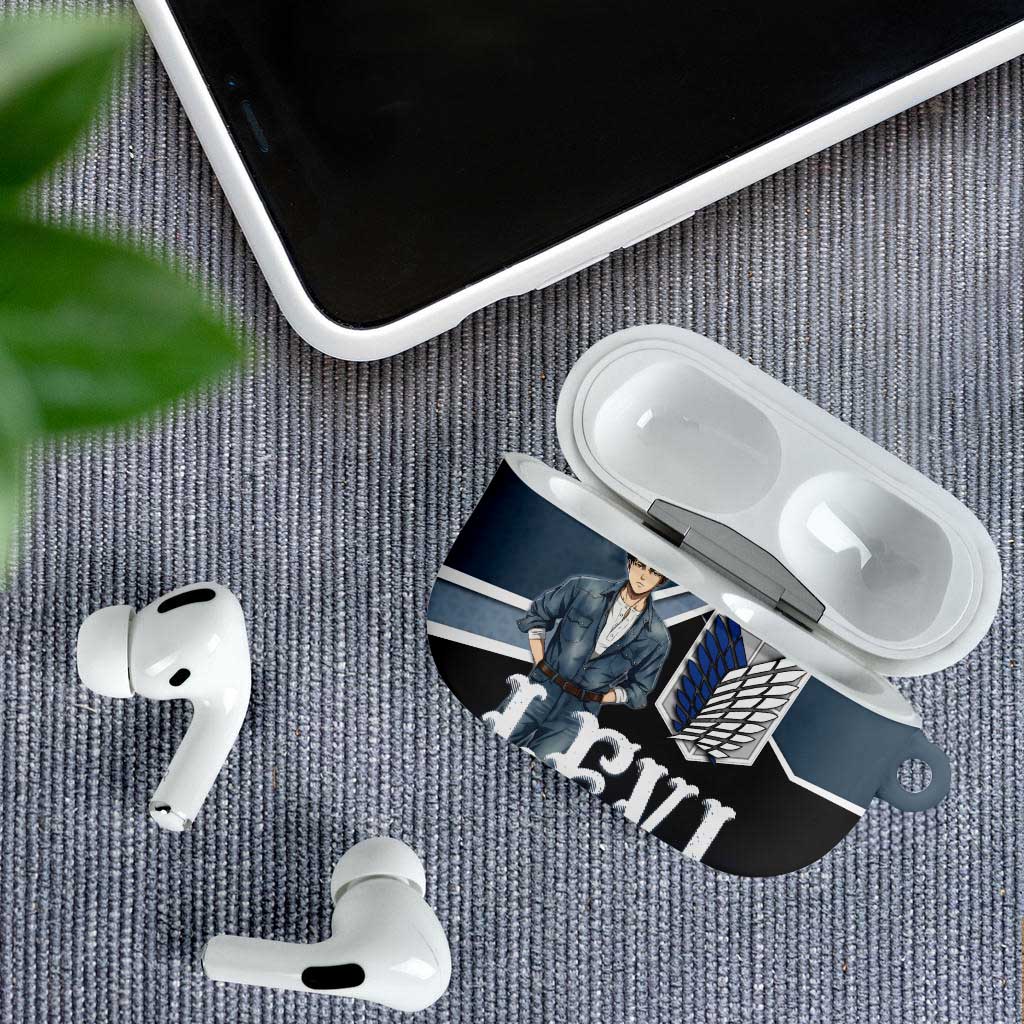Levi Attack on Titan AirPods Case Anime Denim Illustration