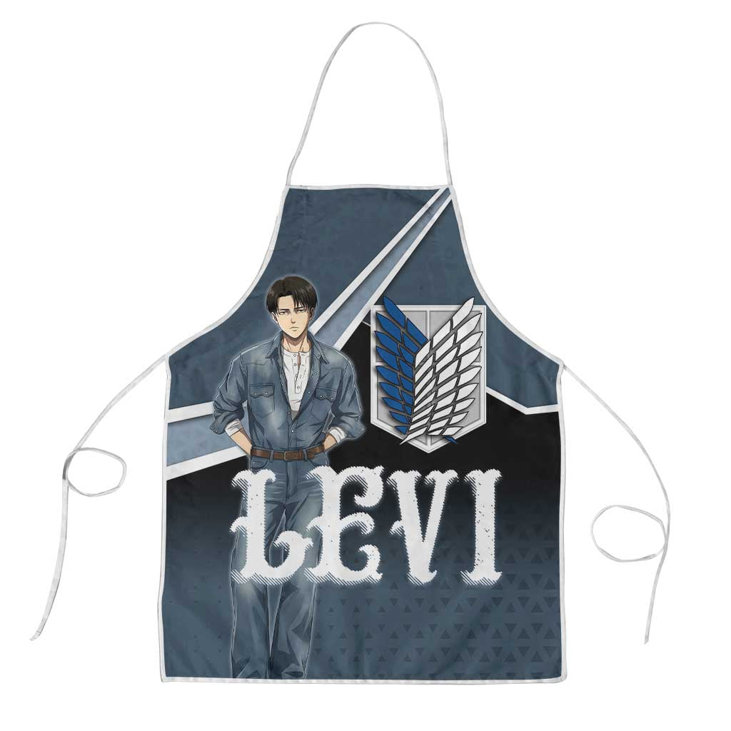 Levi Attack on Titan Apron Anime Denim Illustration