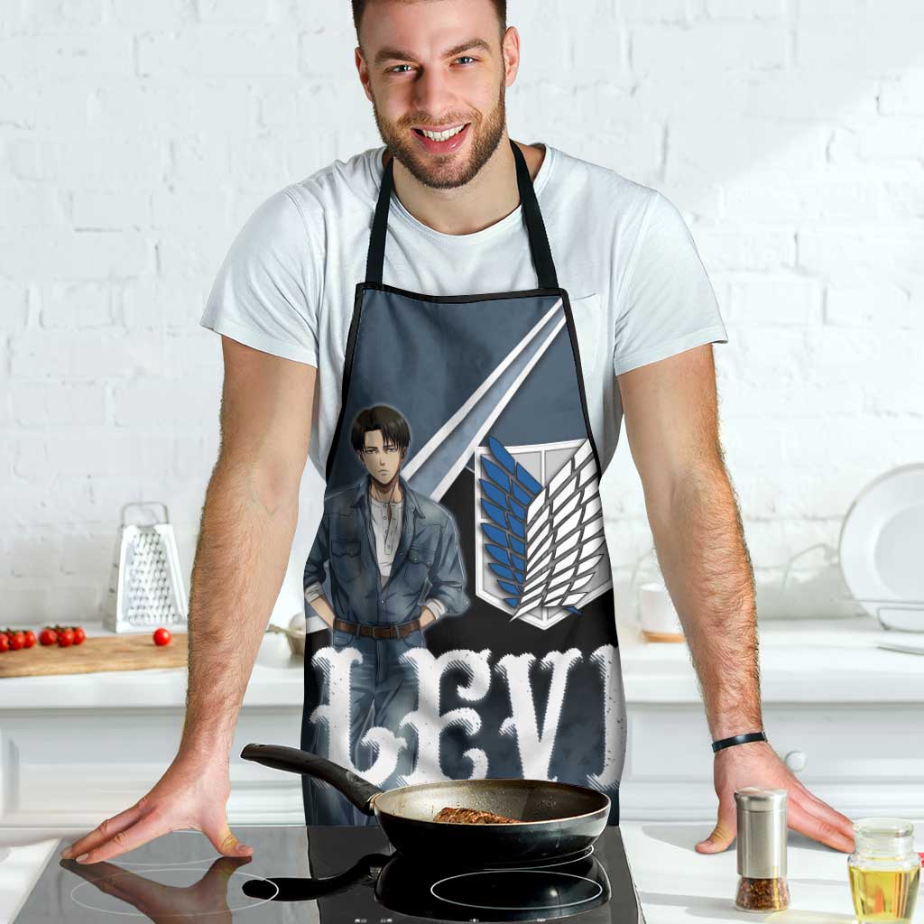 Levi Attack on Titan Apron Anime Denim Illustration