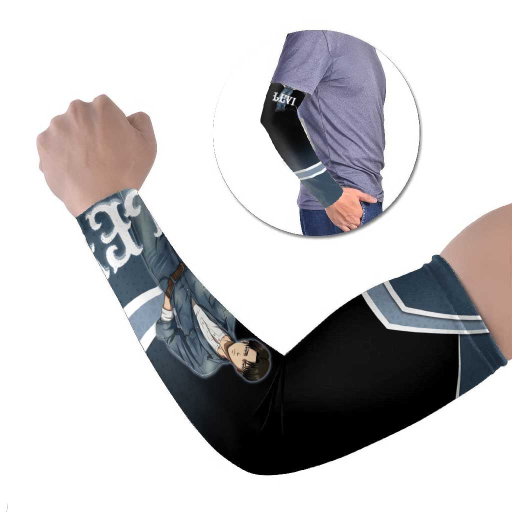 Levi Attack on Titan Arm Sleeves Anime Denim Illustration