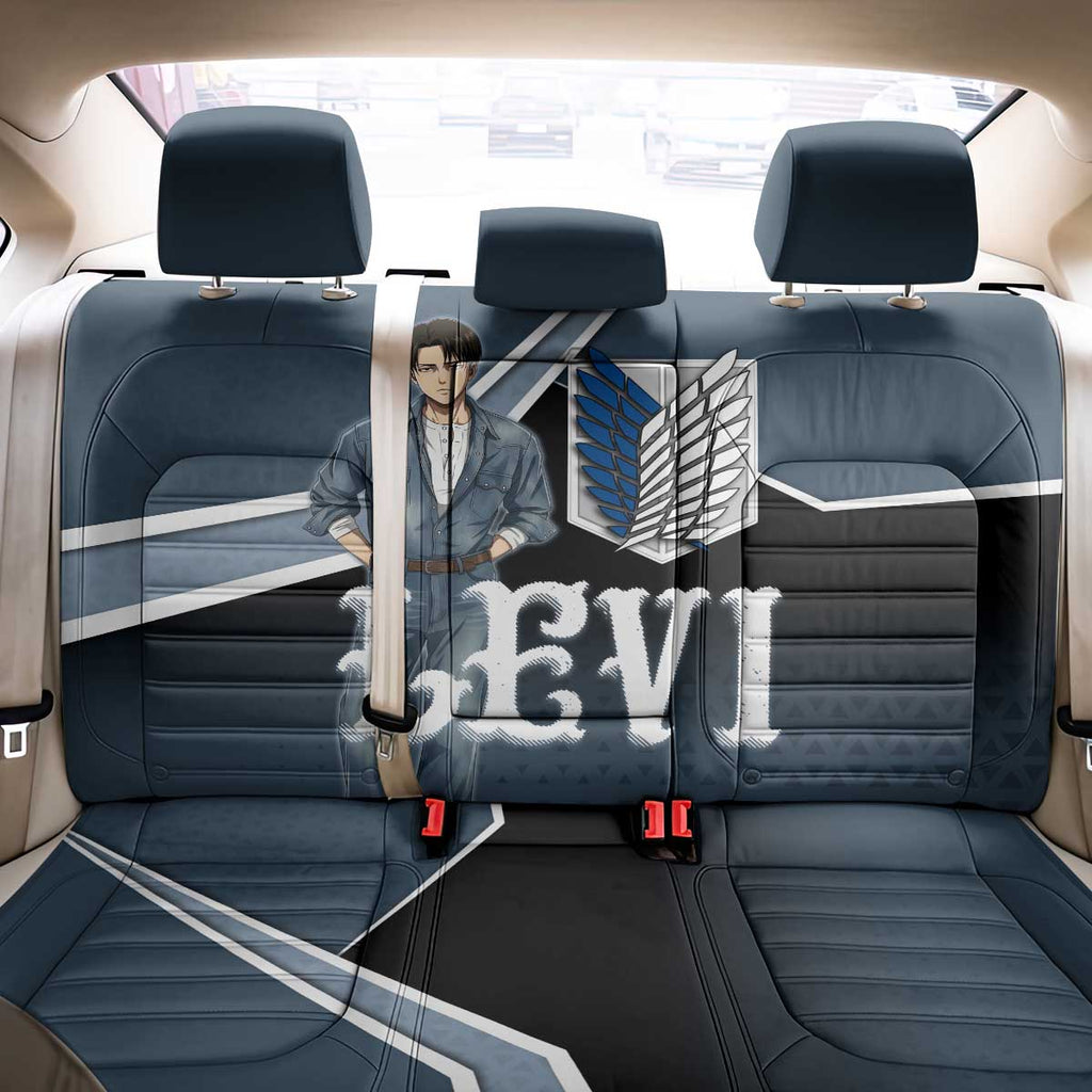 Levi Attack on Titan Back Car Seat Cover Anime Denim Illustration