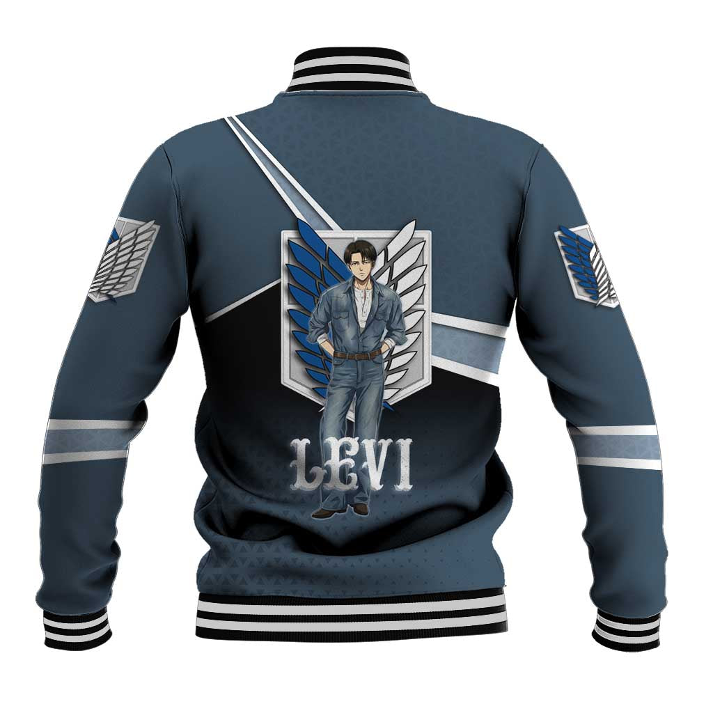 Levi Attack on Titan Baseball Jacket Anime Denim Illustration