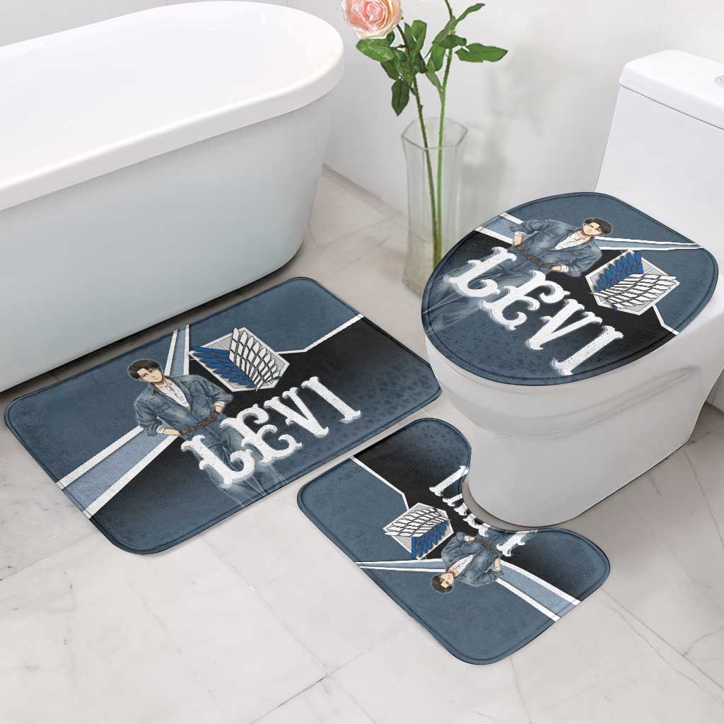 Levi Attack on Titan Bathroom Set Anime Denim Illustration