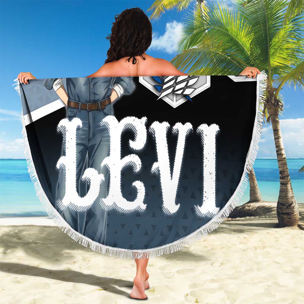 Levi Attack on Titan Beach Blanket Anime Denim Illustration