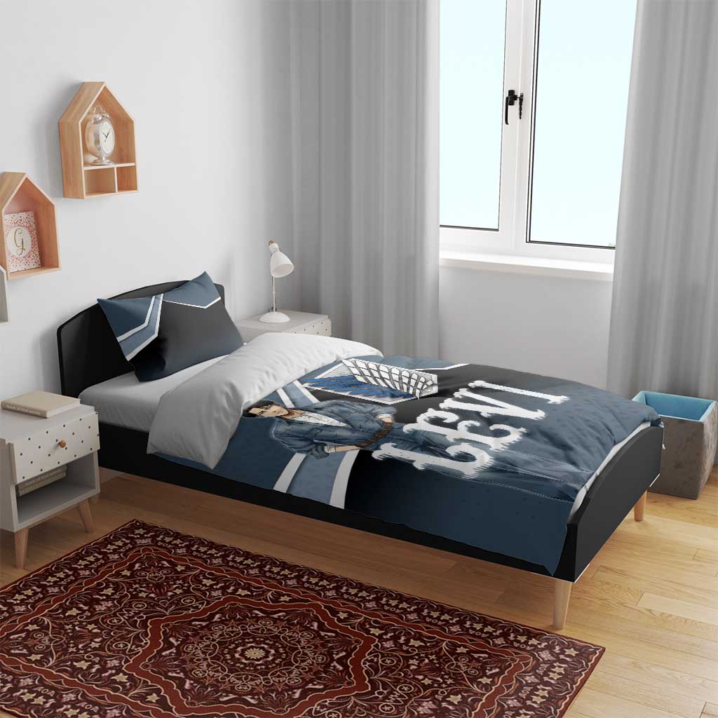 Levi Attack on Titan Bedding Set Anime Denim Illustration