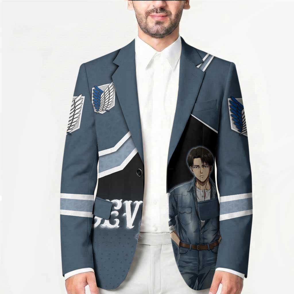 Levi Attack on Titan Blazer Anime Denim Illustration