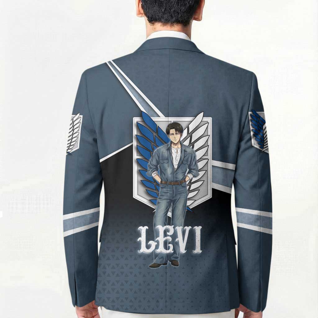 Levi Attack on Titan Blazer Anime Denim Illustration