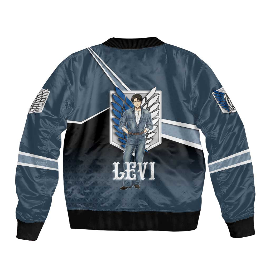 Levi Attack on Titan Bomber Jacket Anime Denim Illustration