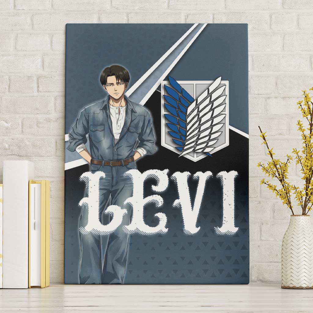 Levi Attack on Titan Canvas Wall Art Anime Denim Illustration