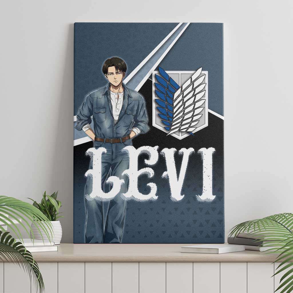 Levi Attack on Titan Canvas Wall Art Anime Denim Illustration