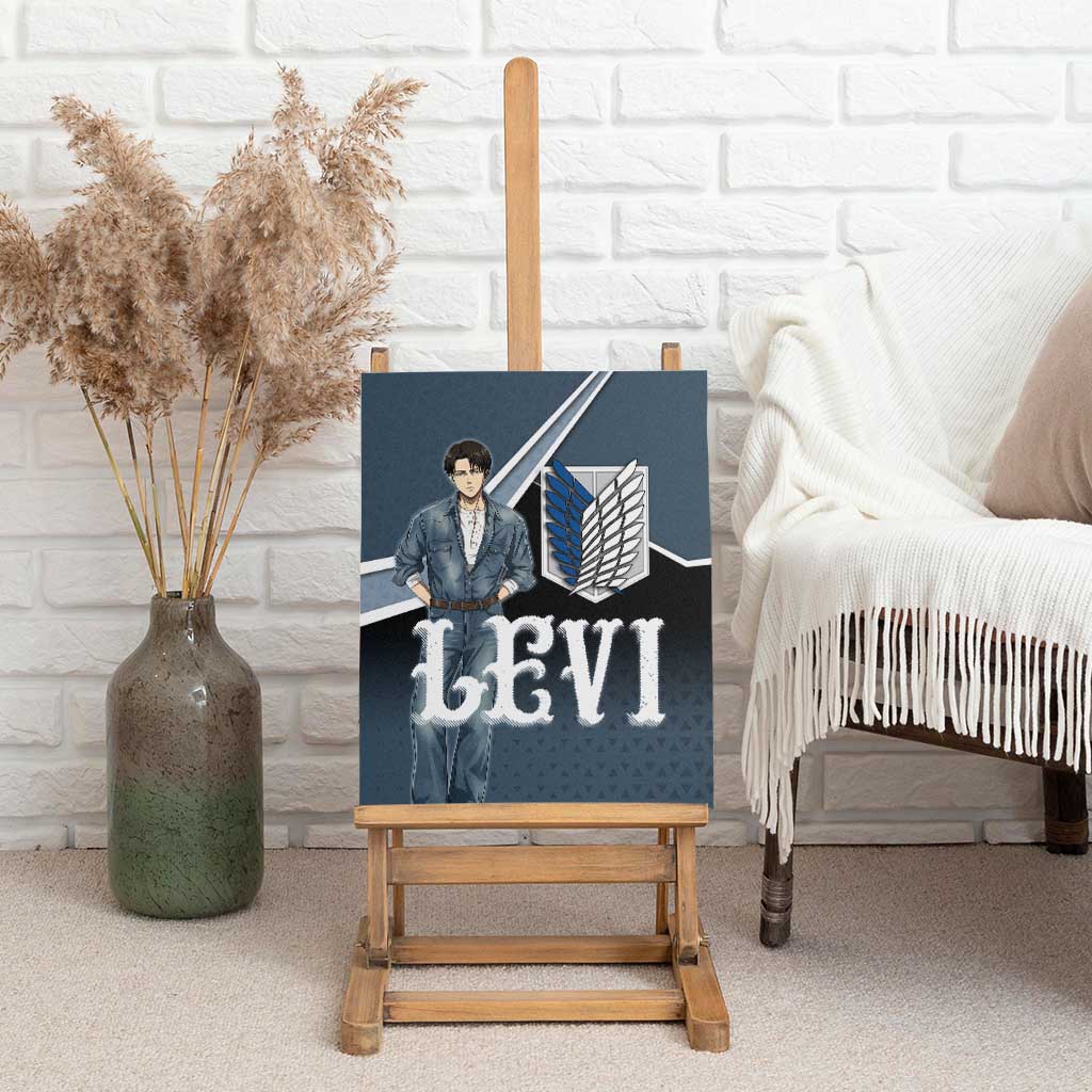 Levi Attack on Titan Canvas Wall Art Anime Denim Illustration