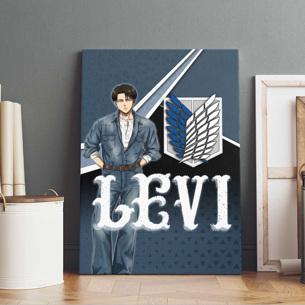 Levi Attack on Titan Canvas Wall Art Anime Denim Illustration