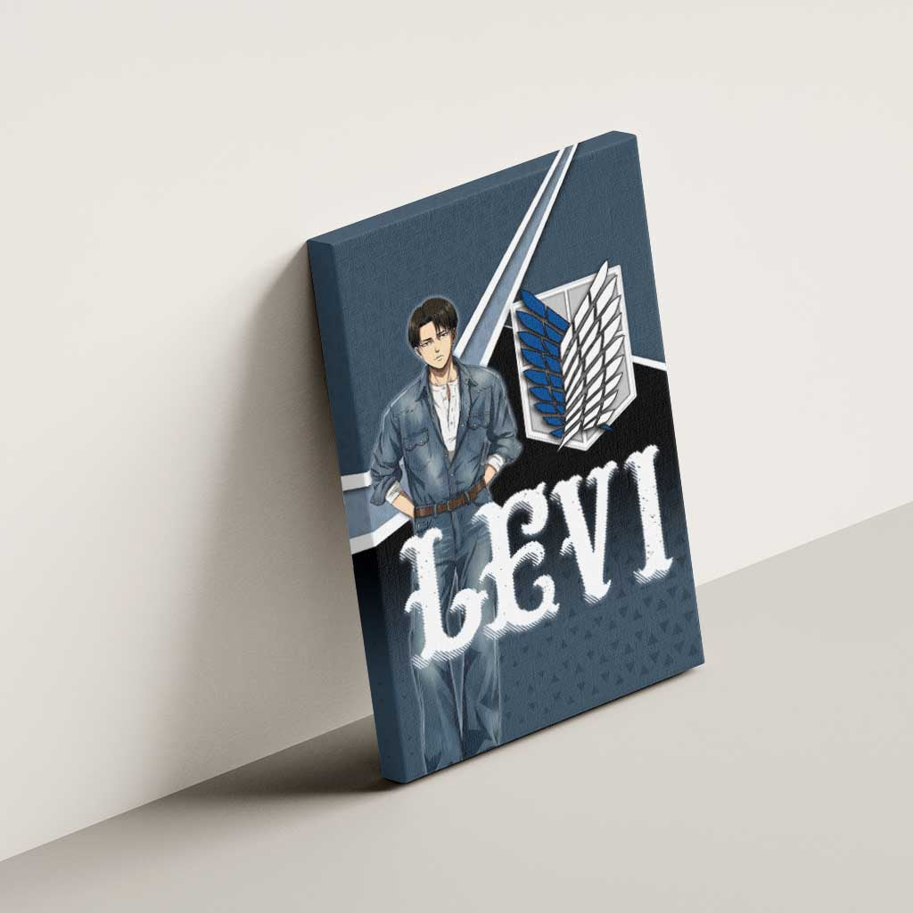 Levi Attack on Titan Canvas Wall Art Anime Denim Illustration